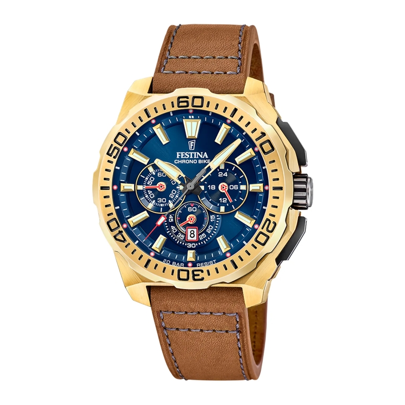 Festina Chronograph Chrono Bike Uhr Gold