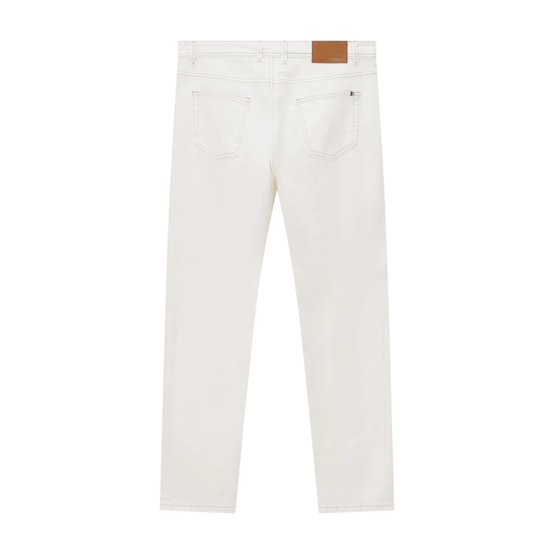 Canali Pantalons décontractés Regular-Fit Jeans aus Baumwollmix weiß(Image 2)