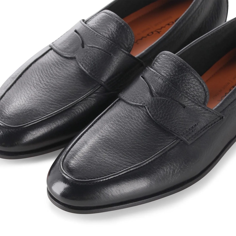 Santoni Schnürschuhe Loafer Carlos aus Leder schwarz(Image 3)