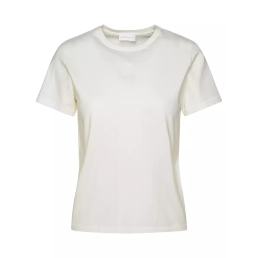 Moncler White Cotton T-Shirt White 