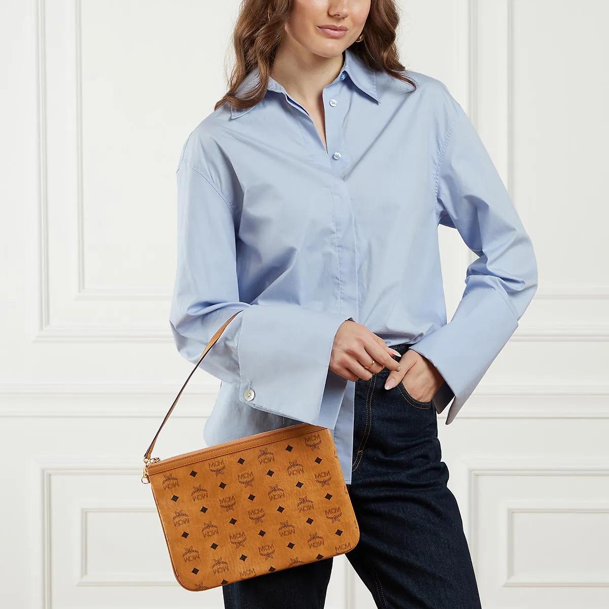 MCM Shoppers Liz Vi Shopper Lrg Co in cognac