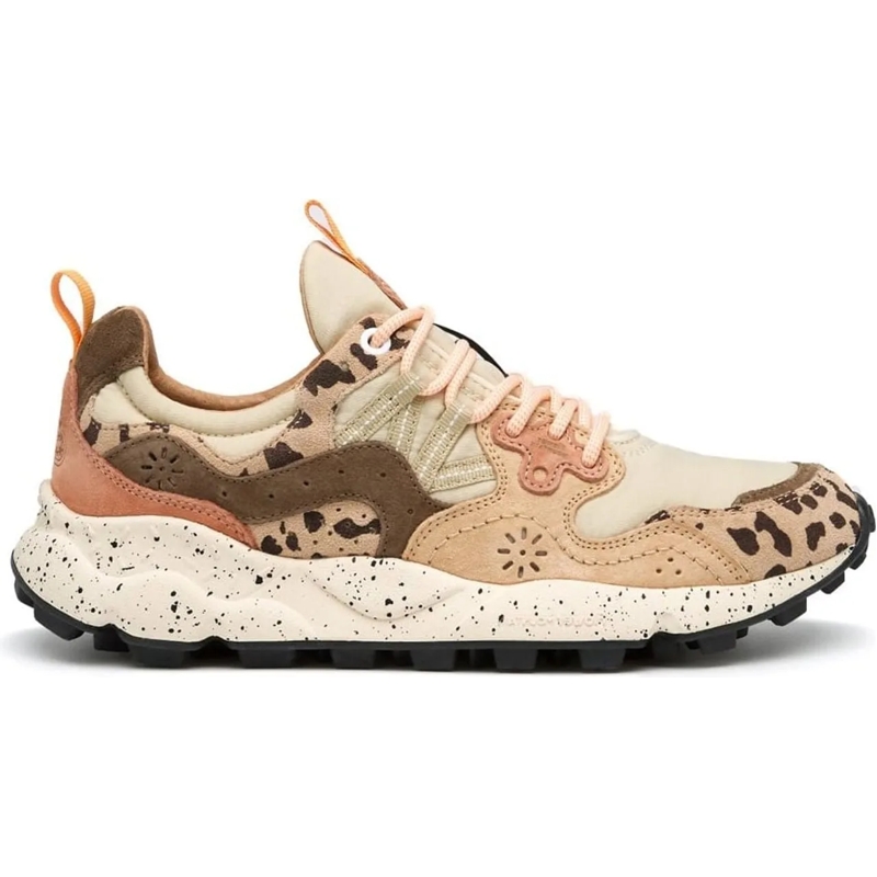 Flower Mountain Lage-top sneaker Sole Sneakers With Leopard Print Neutrals