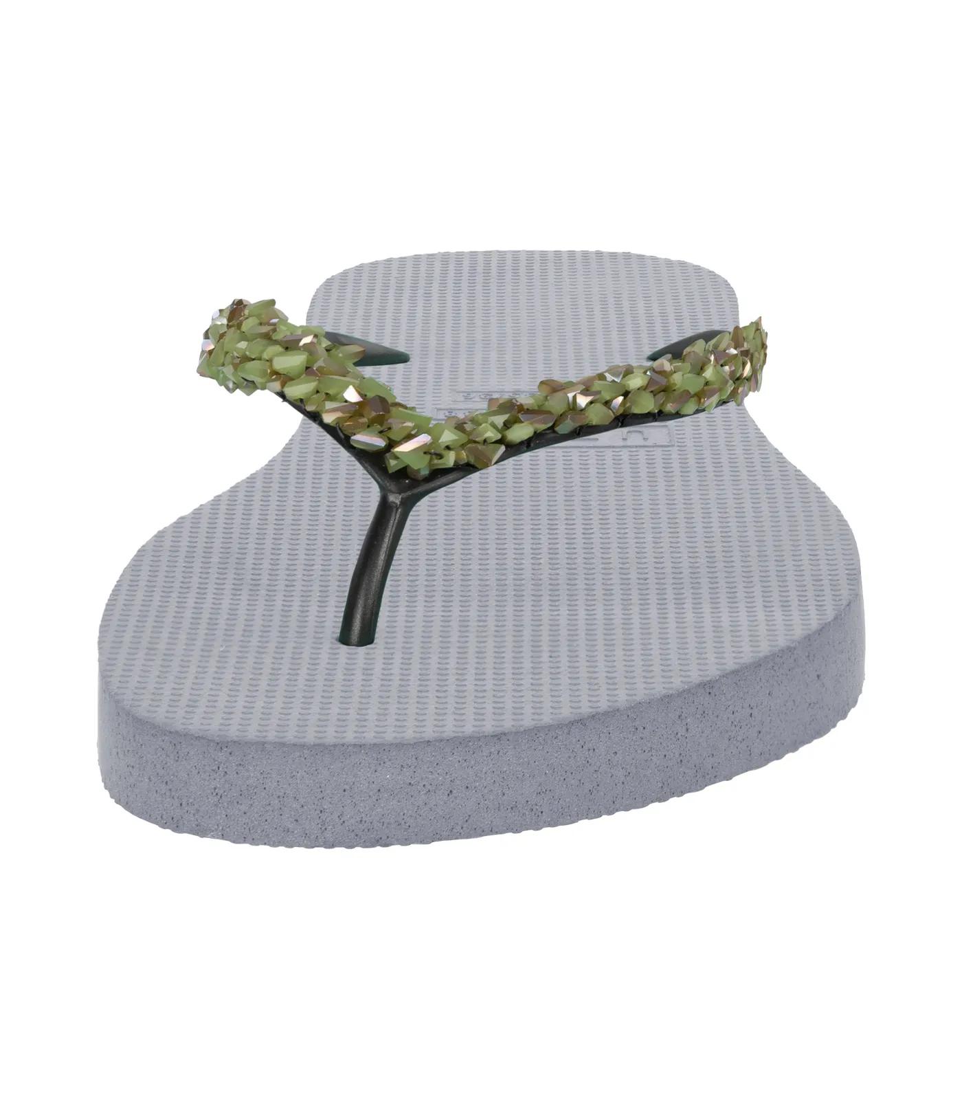Thumbnail - UZURII Slipper & Pantoletten - platte hausschuhe Classic Aby Army Green - für Damen