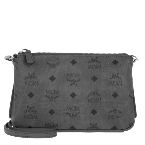 MCM Millie Visetos Crossbody Bag Medium Phantom Grey Crossbody Bag