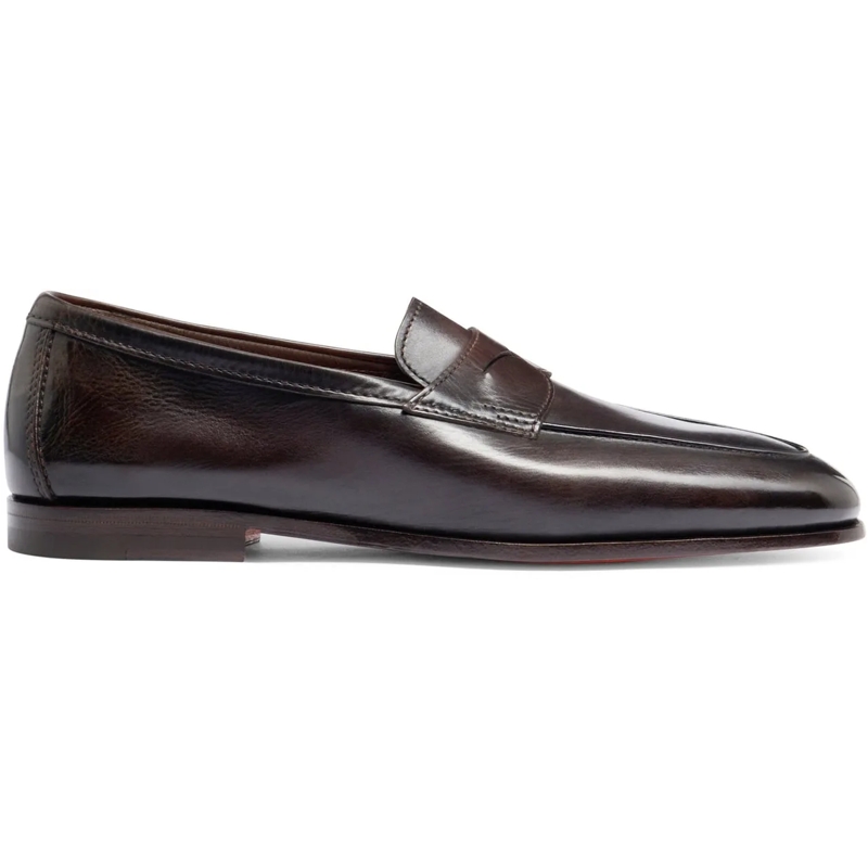 Santoni Mocassin Men's leather Carlo loafer weiß