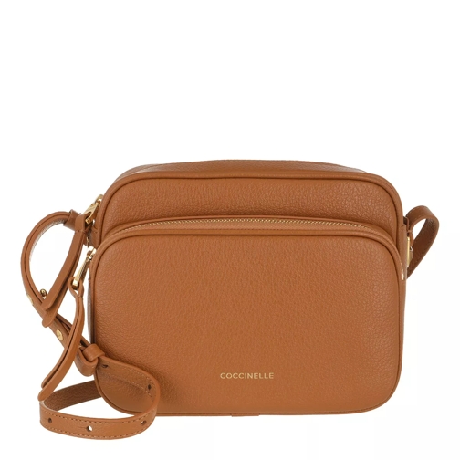 Coccinelle Handbag Grained Leather  Caramel Camera Bag