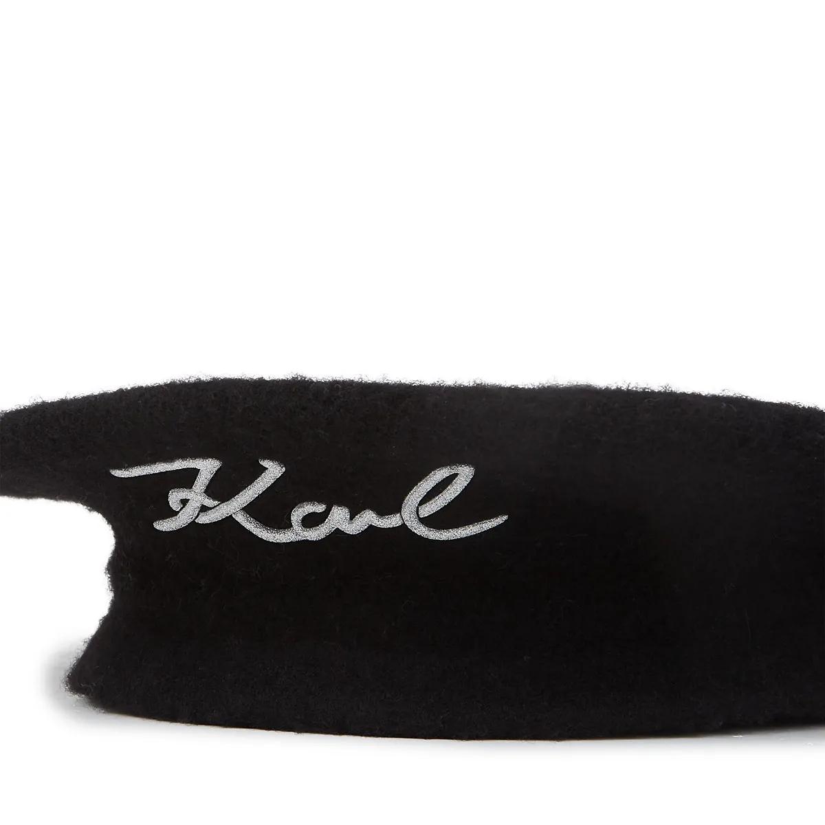 Thumbnail - Karl Lagerfeld Caps & Mützen - K/SIGNATUR BASKENMÜTZE AUS WOLLE - Gr. ONE SIZE - in Schwarz - für Damen