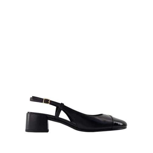 Tory Burch Cap Toe Sandals - Leather - Black Black Sandaal