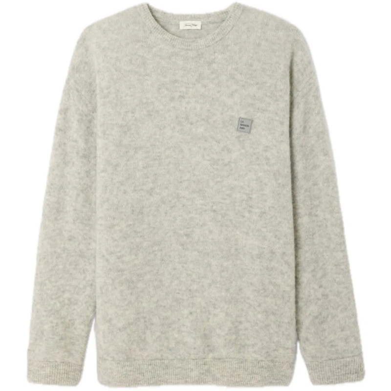 American Vintage Pullover pull grijs logo grau