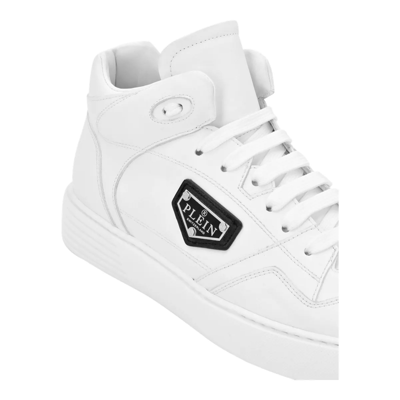 Philipp Plein Low-Top-Sneaker Mid-Top Turnschuhe weiss(Image 3)