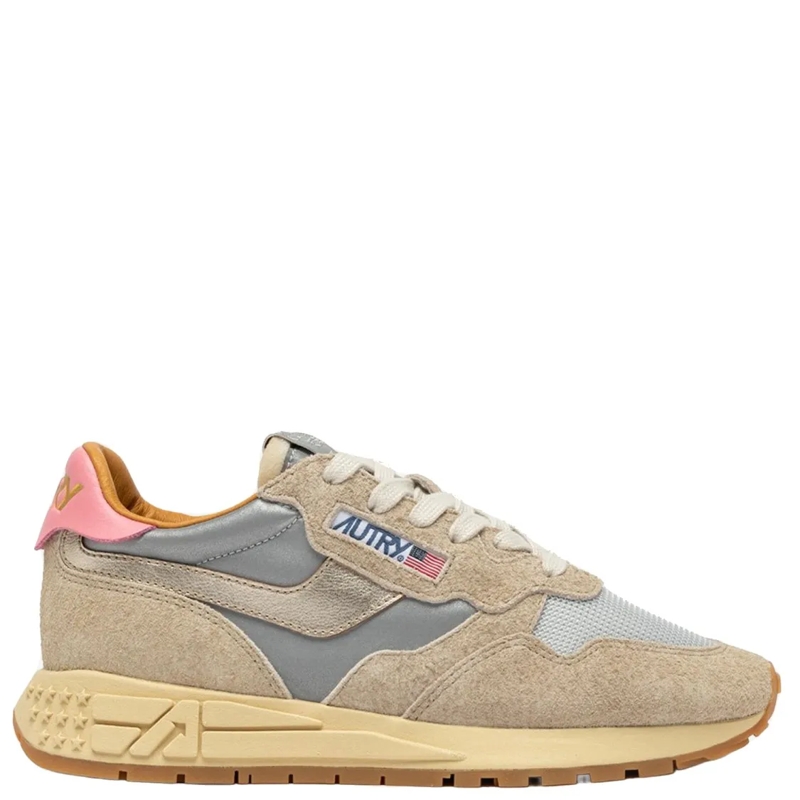 Autry International Lage-top sneaker Panel-Designed Sneakers Crafted From Suede And Nyl Neutrals