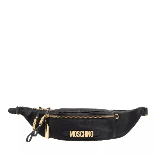 Moschino Multipockets Accessories Fantasy Print Black Belt Bag