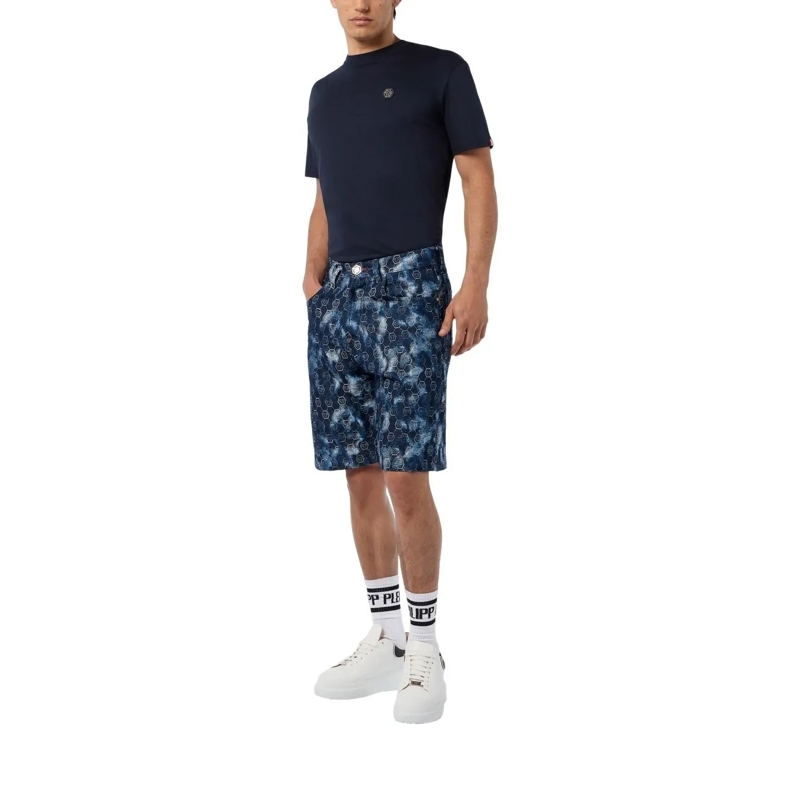 Philipp Plein Shorts Denim Shorts Jacquard Monogram schwarz(Image 3)