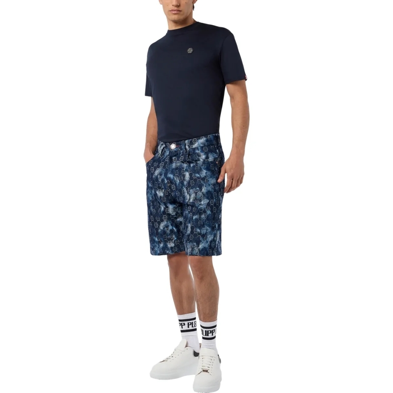Philipp Plein Shorts Denim Shorts Jacquard Monogram schwarz(Image 4)