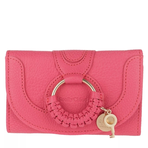See By Chloé Hana Wallet Leather Magenta Tri-Fold Wallet