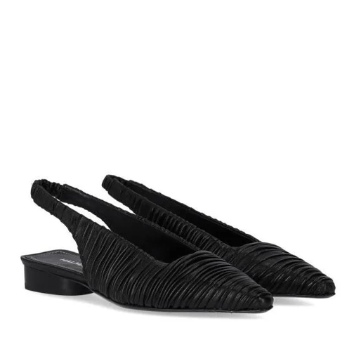 Halmanera Fold Black Slingback Ballet Flat Shoe Black Ballerinaskor