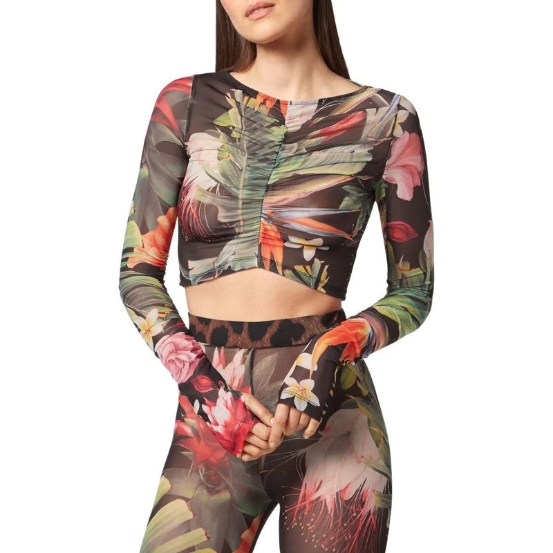 Philipp Plein Top Ls Oben Flowers schwarz(Image 4)