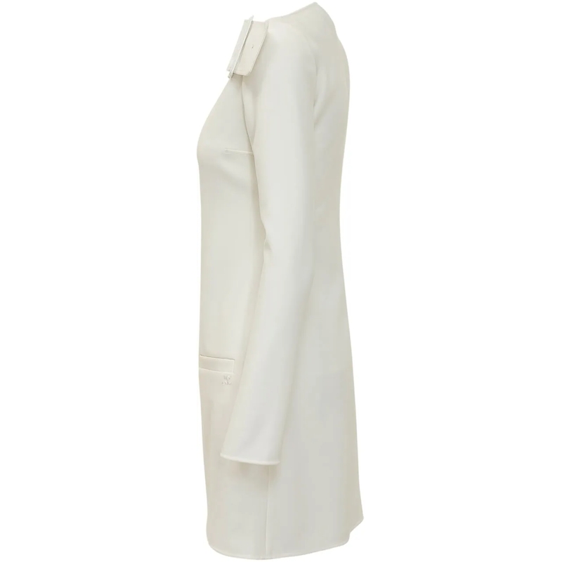 Courrèges Mini-robe Abito Corto Con Spallina E Fibbia weiß(Image 3)