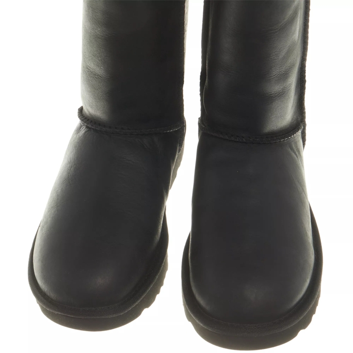 Black leather uggs womens hotsell