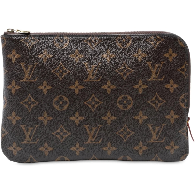Louis Vuitton Clutch Monogram Etui Voyageur PM braun