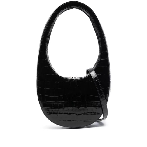 Coperni Black Leather Embossed Croc Effect Bag Black Schoudertas