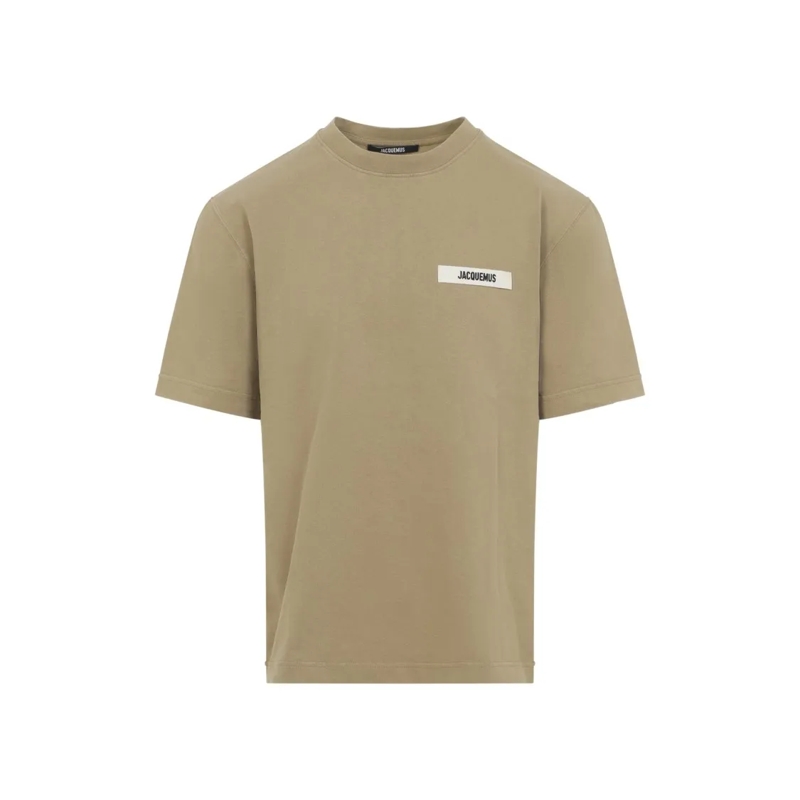 Jacquemus T-shirt Relaxed Fit Crew Neck T-Shirt With Patch Brown