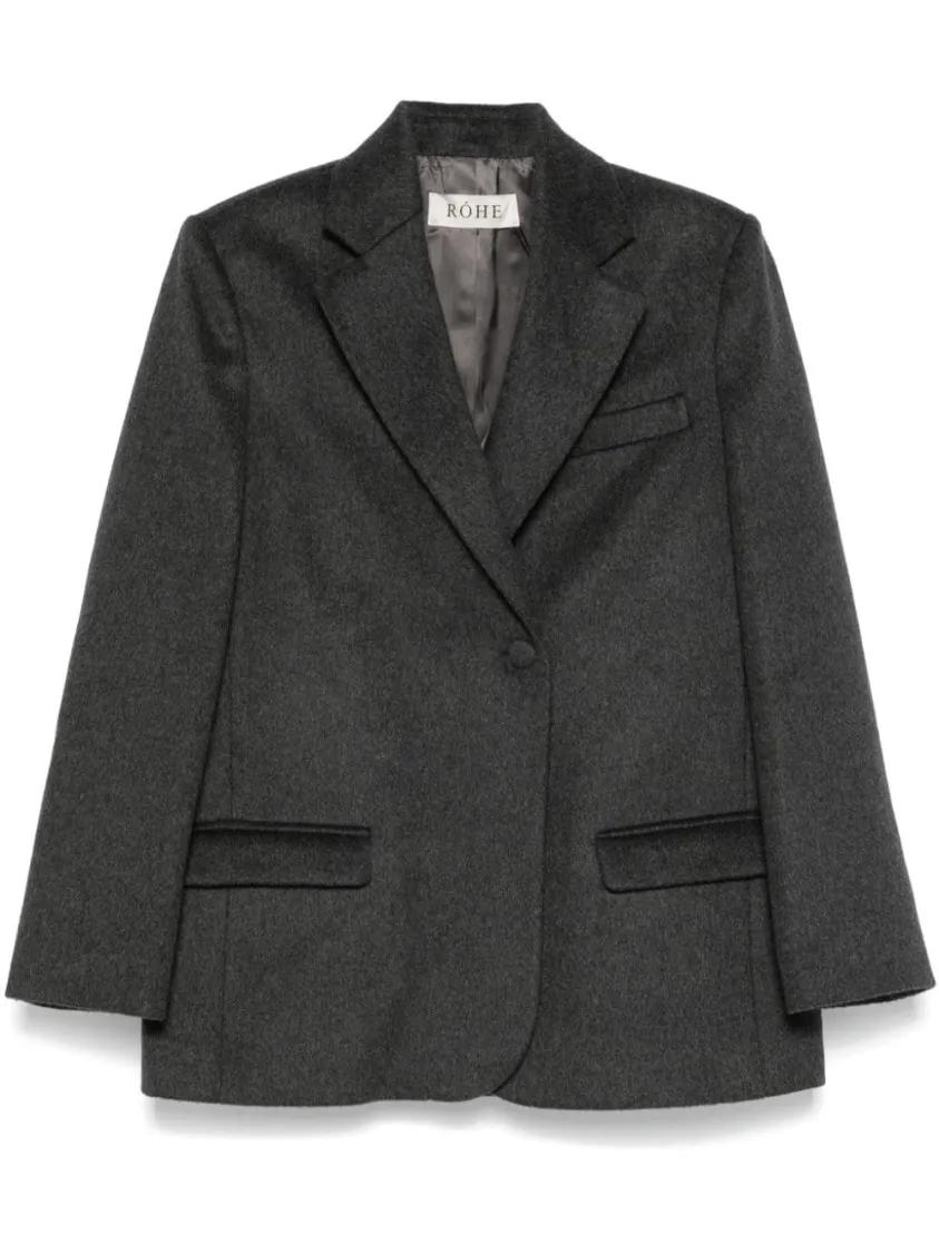 Róhe - Mélange Blazer - Größe 40 - grau