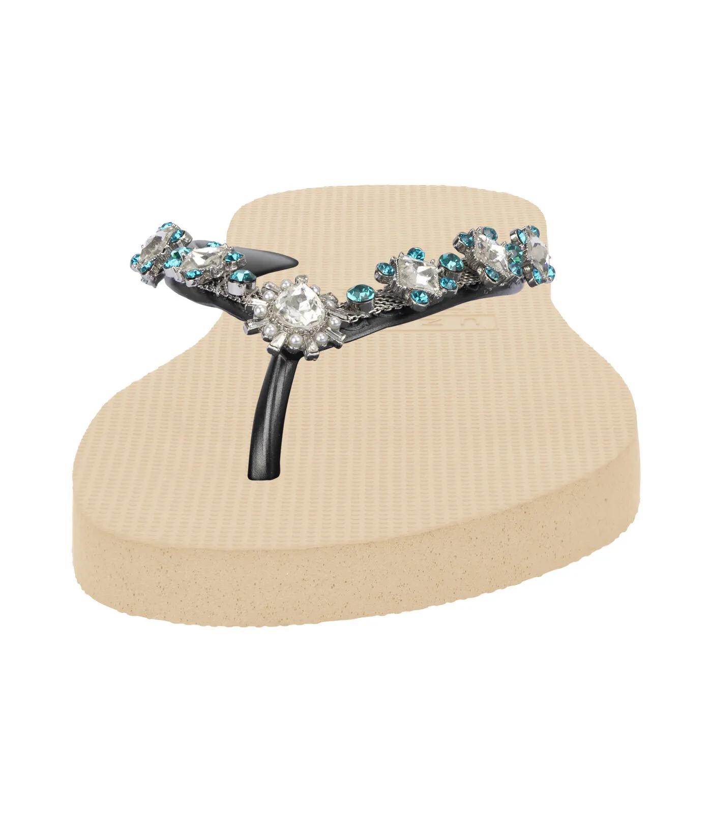 Thumbnail - UZURII Slipper & Pantoletten - platte hausschuhe Dolce Chrystal - Gr. 41,5 (EU) - in Creme - für Damen