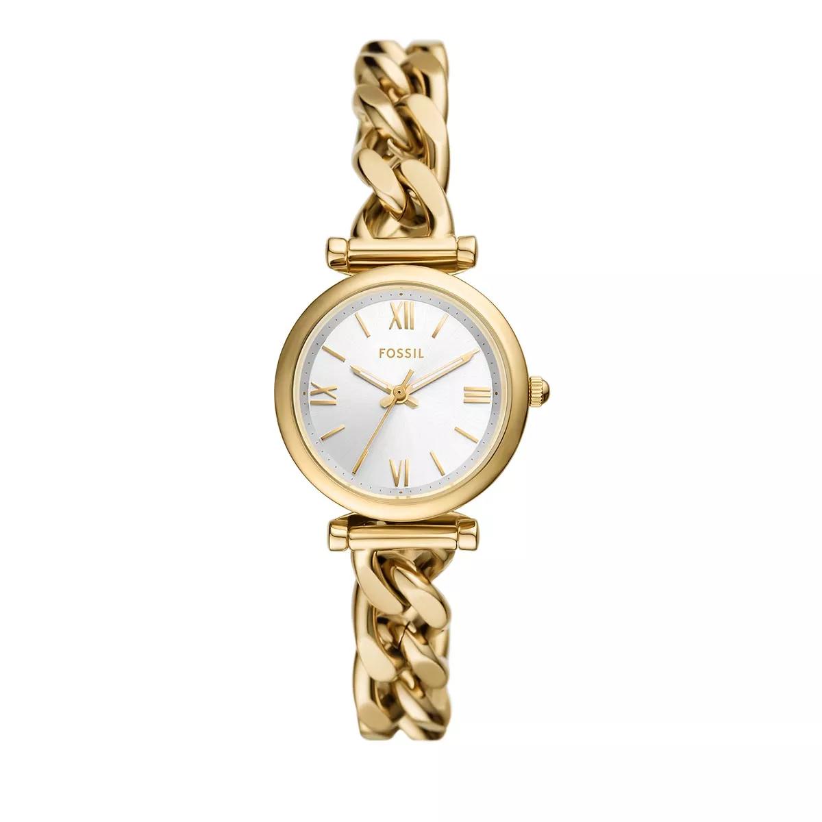 Fossil Uhr - Carlie Three-Hand Gold-Tone Stainless Steel Watch - Gr. unisize - in Gold - für Damen