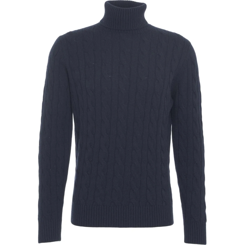 Kangra  Cable knit turtleneck sweater blau