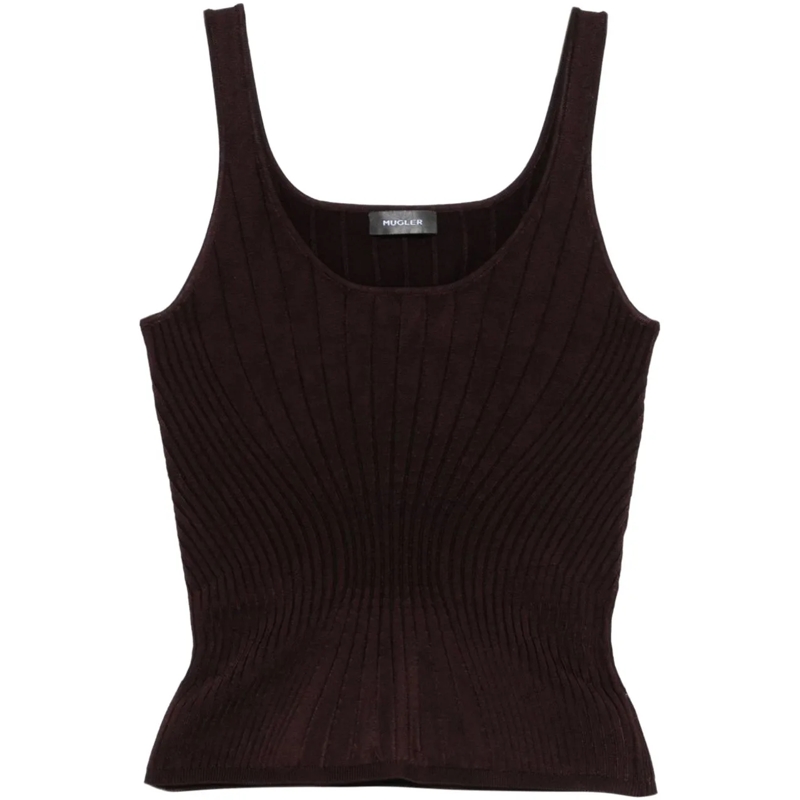 Mugler T-Shirt Top Purple lila