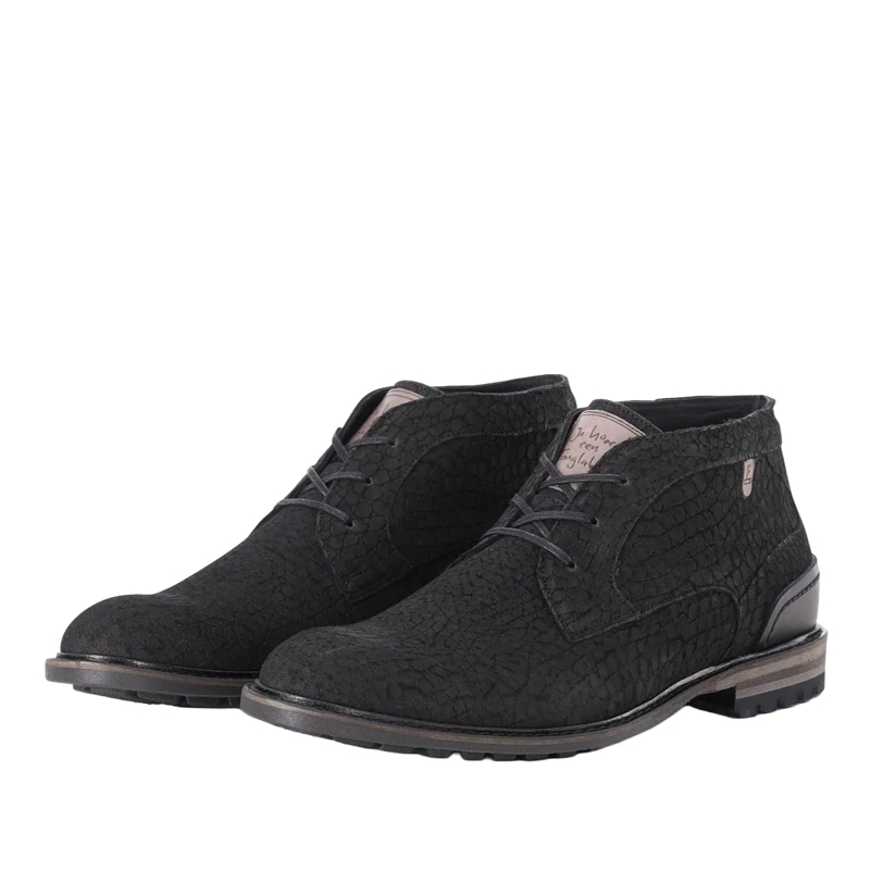 Van Bommel Schnürschuhe Boots Crepi Schwarz