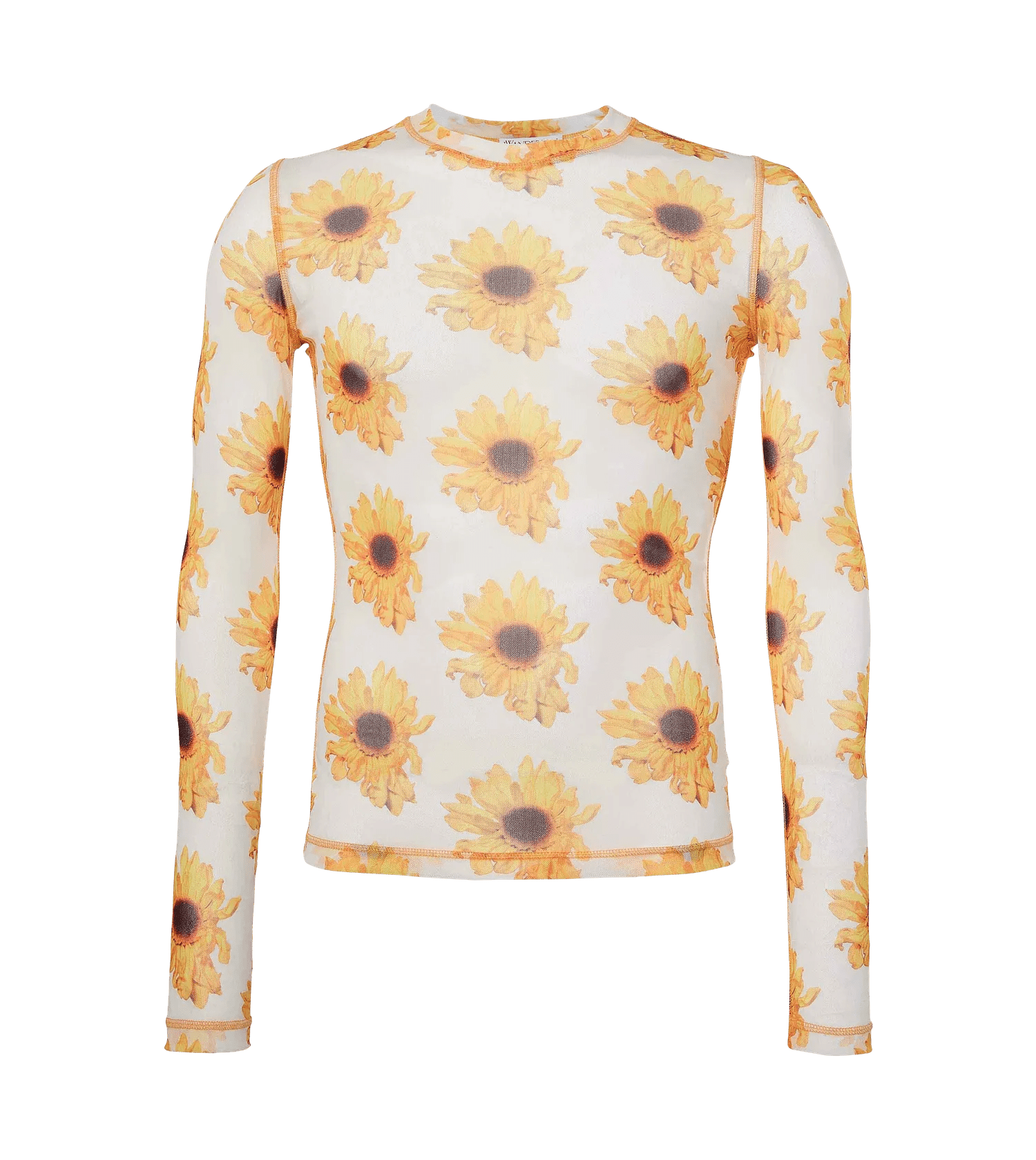 J.W.Anderson - Longsleeve mit Blumen-Print - Größe XS - weiß