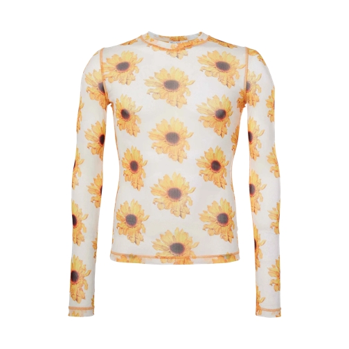 J.W.Anderson Hauts à manches longues Longsleeve mit Blumen-Print white white