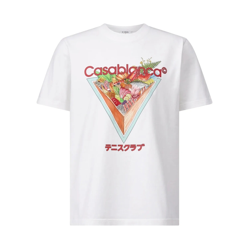 Casablanca Hemd T-Shirt mit Print Weiß