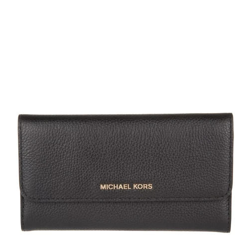 MICHAEL Michael Kors Mercer LG Trifold Wallet Leather Black Tri-Fold Portemonnee