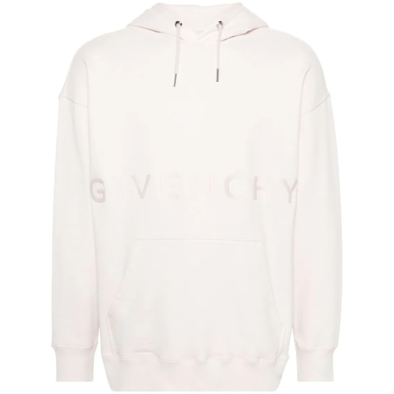 Givenchy Trui Logo Print Hooded Sweater White