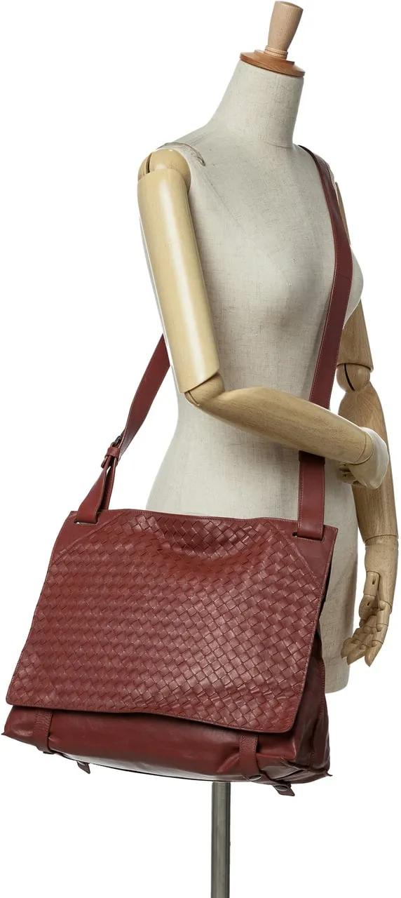 Thumbnail - Bottega Veneta Hobo Bags - 2012-2024 Nappa Intrecciato Flap Crossbody - Gr. unisize - in Rot - für Damen
