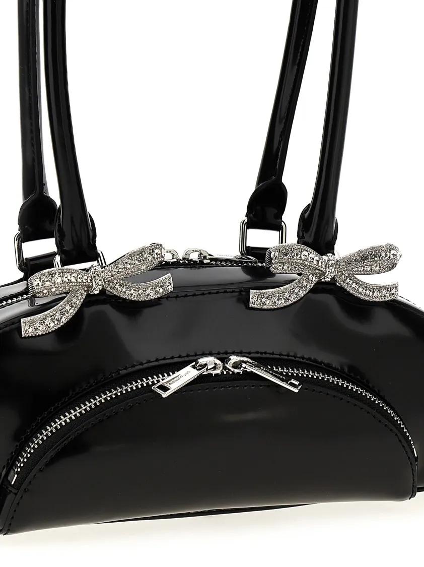 Self-portrait Hobo bags 'Black Leather Curved' Shoulder Bag in zwart