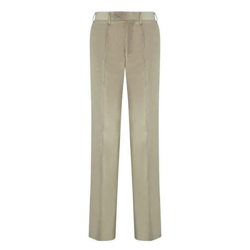 Canali Taupe Corduroy Trousers Grey 