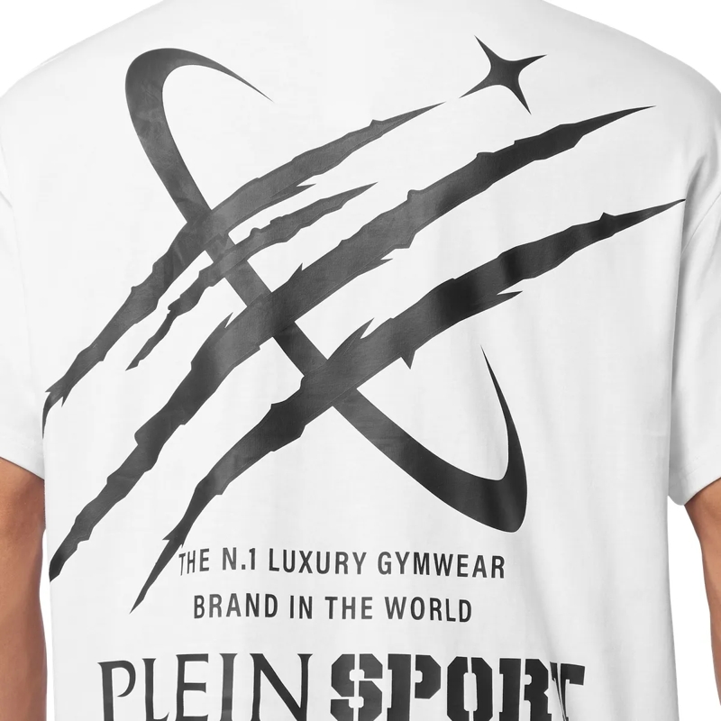 Plein Sport T-Shirt T-Shirt Rundhalsausschnitt Ss Scratch weiss(Image 5)