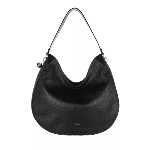 Coccinelle Satchel Bag Grained Leather Noir Hobo Bag