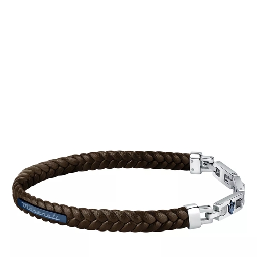 Maserati J Leather Bracelet 22.5 Brown Armband
