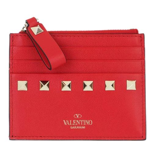 Valentino Garavani VLTN Small Wallet Leather Red Card Case