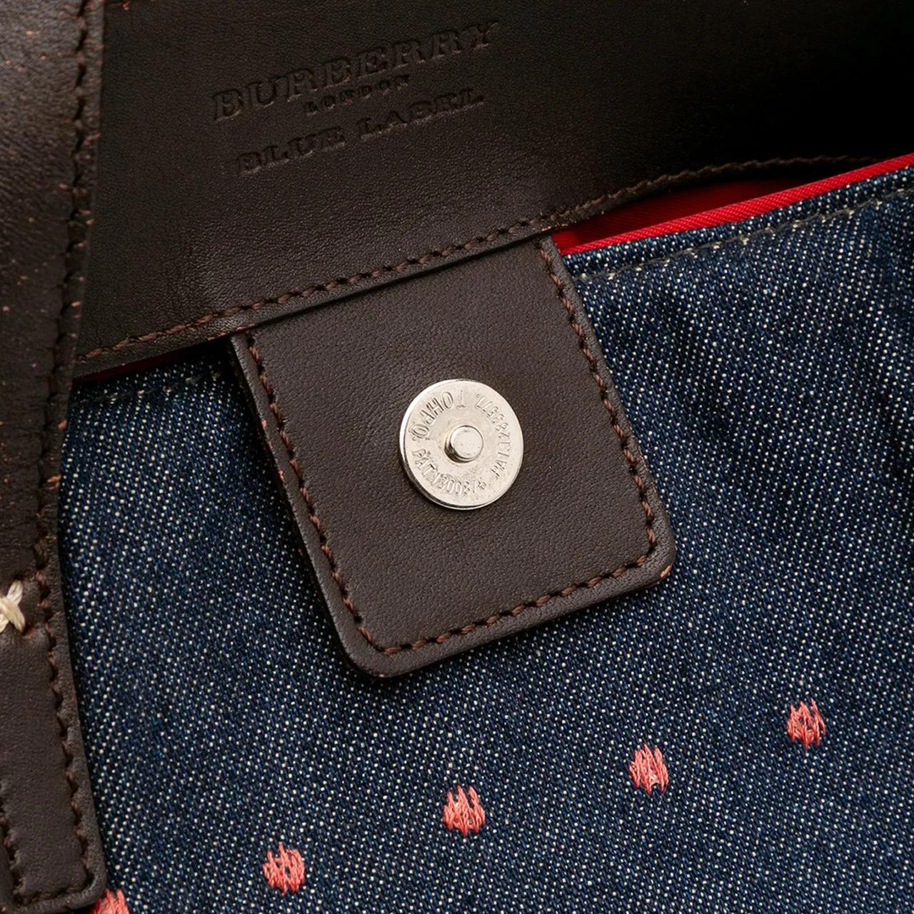 Thumbnail - Burberry Shopper - Embroidered Denim Tote - Gr. unisize - in Blau - für Damen