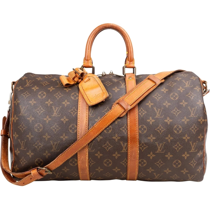 Louis Vuitton Tote Louis Vuitton Canvas Monogram Keepall 45 Bandoulie braun