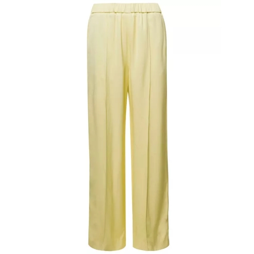Jil Sander Yellow High Wasited Trousers In Viscose Yellow Byxor