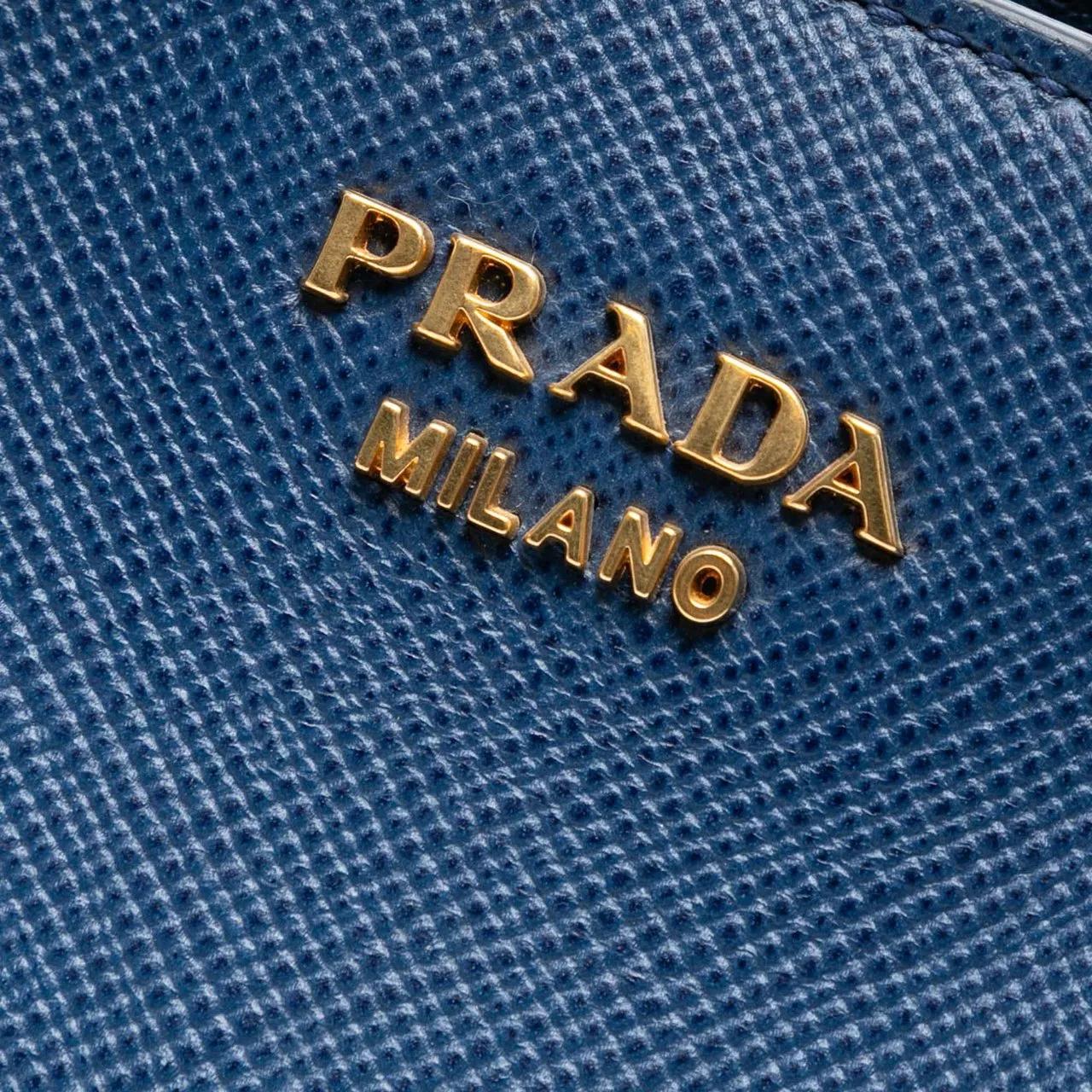 Thumbnail - Prada Hobo Bags - Saffiano Cuir Front Pocket Convertible Tote - Gr. unisize - in Blau - für Damen