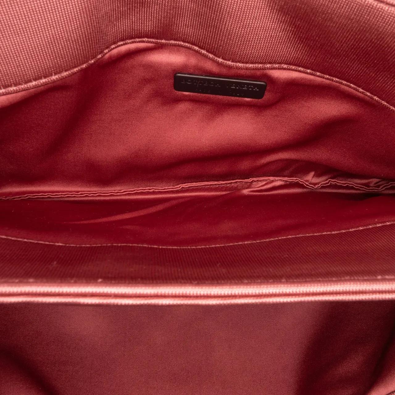 Thumbnail - Bottega Veneta Crossbody Bags - Canvas Intrecciato Buckle Flap Handbag - Gr. unisize - in Gold - für Damen