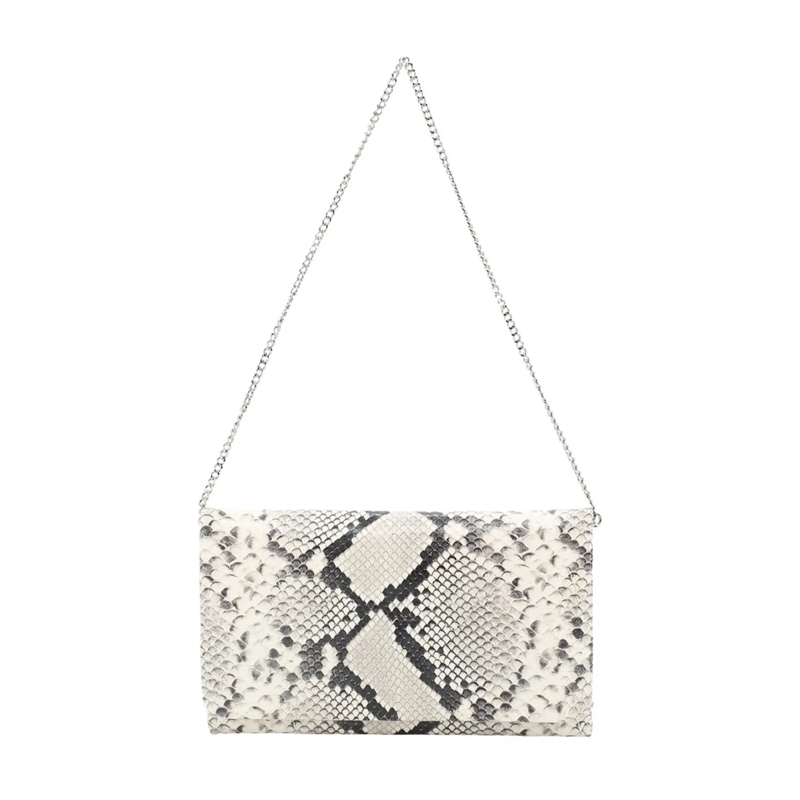 Abro Crossbodytas Clutch aus Leder weiß